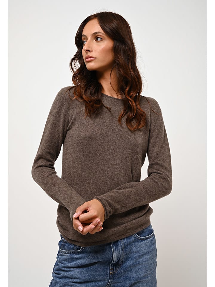 

Кашемировый пуловер AUTHENTIC CASHMERE, коричневый