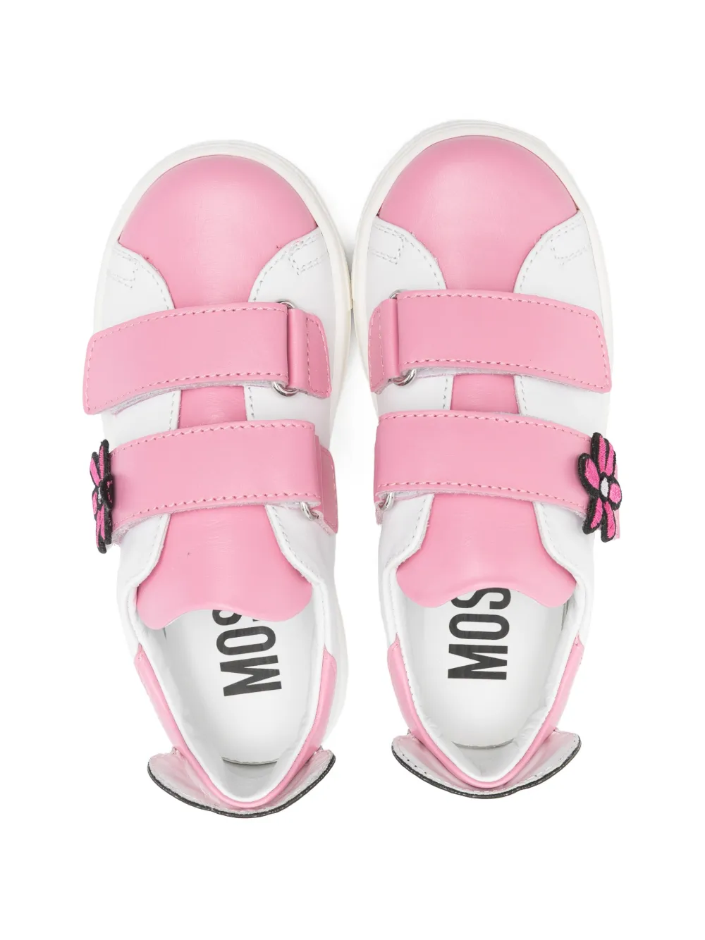 Кроссовки с цветочными аппликациями Moschino Kids, белый — фото 3