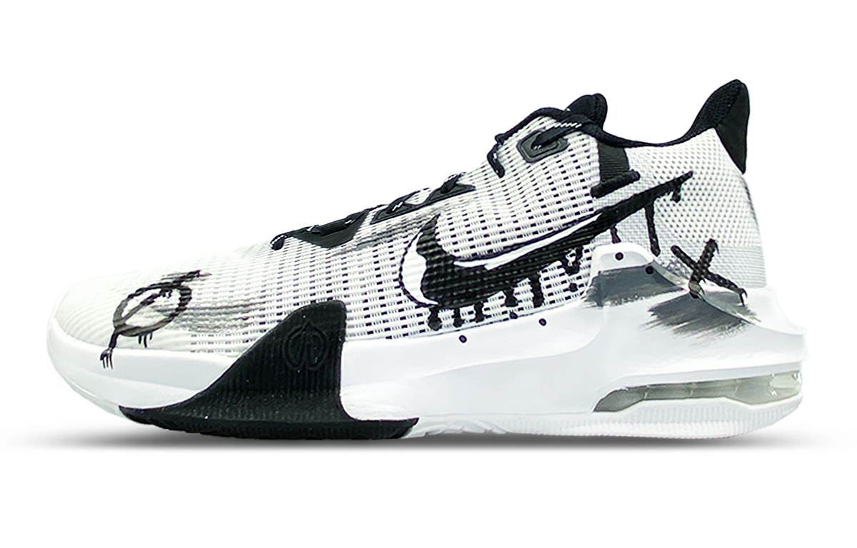 

Nike Эйр Макс Импакт 3 Амортизирующие противоскользящие и износостойкие низкие баскетбольные кроссовки мужские черно-бело-серые, цвет Black White Gray