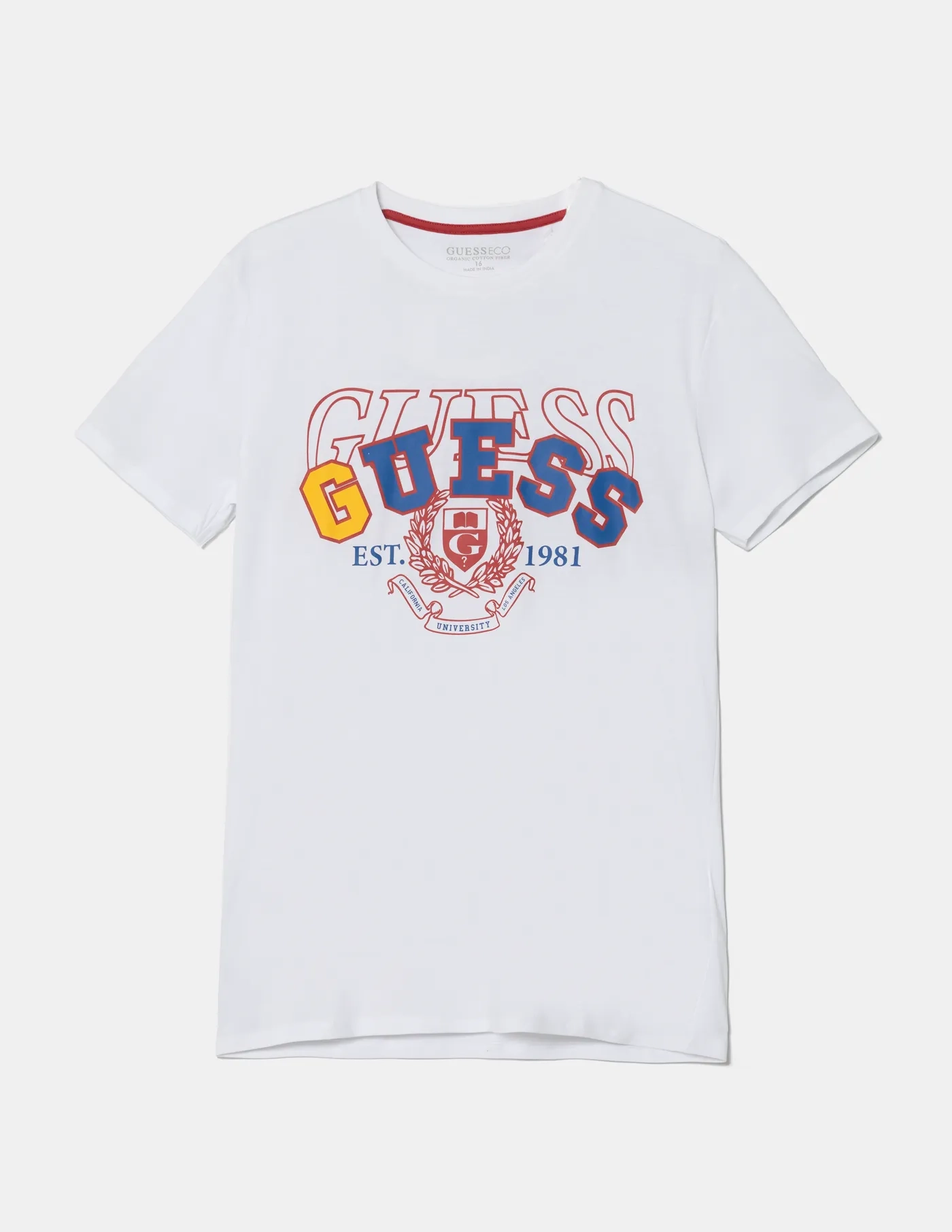 

Хлопковая футболка для детей Guess, белый