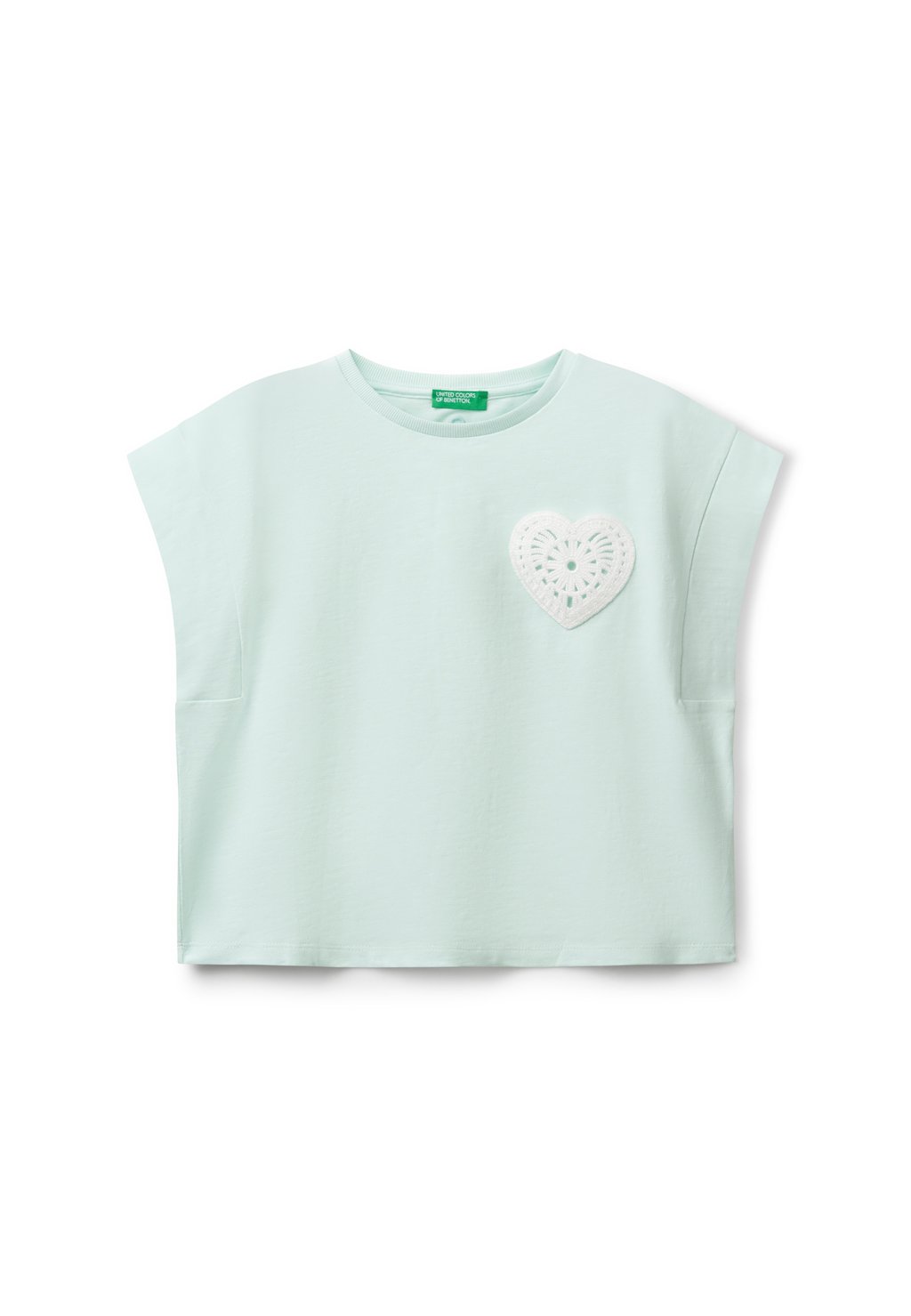 

Топ WITH MACRAMÉ PATCH United Colors of Benetton, зеленый