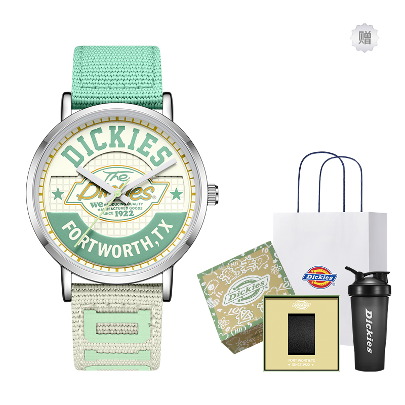 

Dickies Часы Wrist Watch Quartz Movement Nylon Strap Pink Watch Dial Women's Watch Classic Box, [Pass Every Exam, Box Limited Edition]CL-541V3-73SY