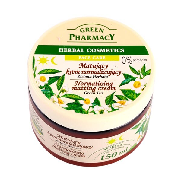 

Нормализующий матирующий крем Зеленый чай 150 мл Green Pharmacy