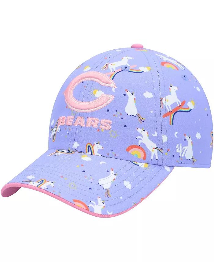 

Девочки дошкольного возраста Фиолетовый Chicago Bears Unicorn Clean Up Регулируемая шапка '47 Brand