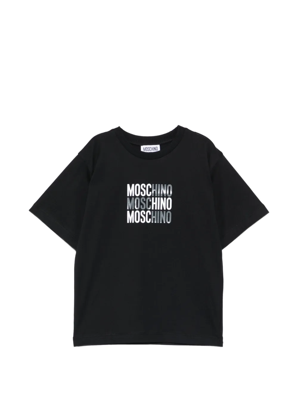 

Футболка с логотипом Moschino Kids, черный