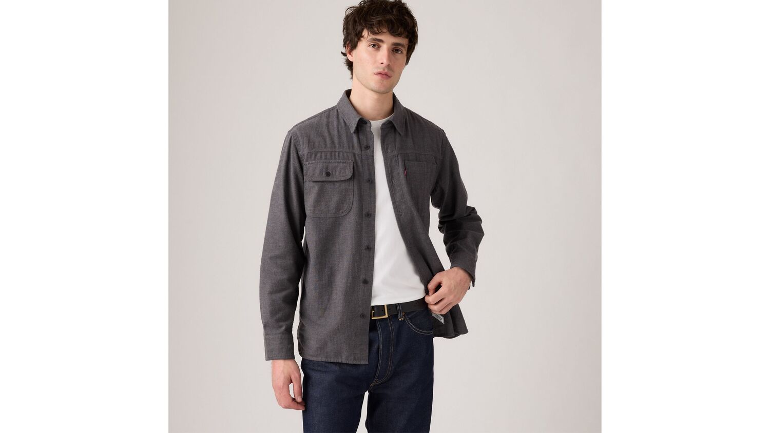 

Рубашка Auburn Worker с длинными рукавами Levi's, Dakota Herringbone - Black