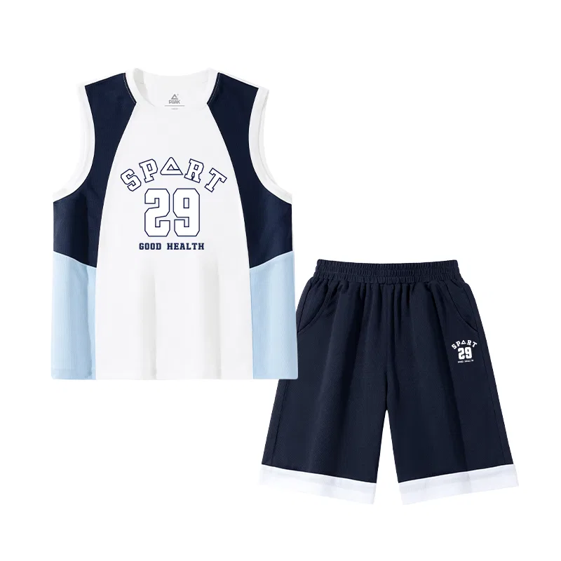Детский спортивный костюм PEAK Navy Blue/PK Numbers 29