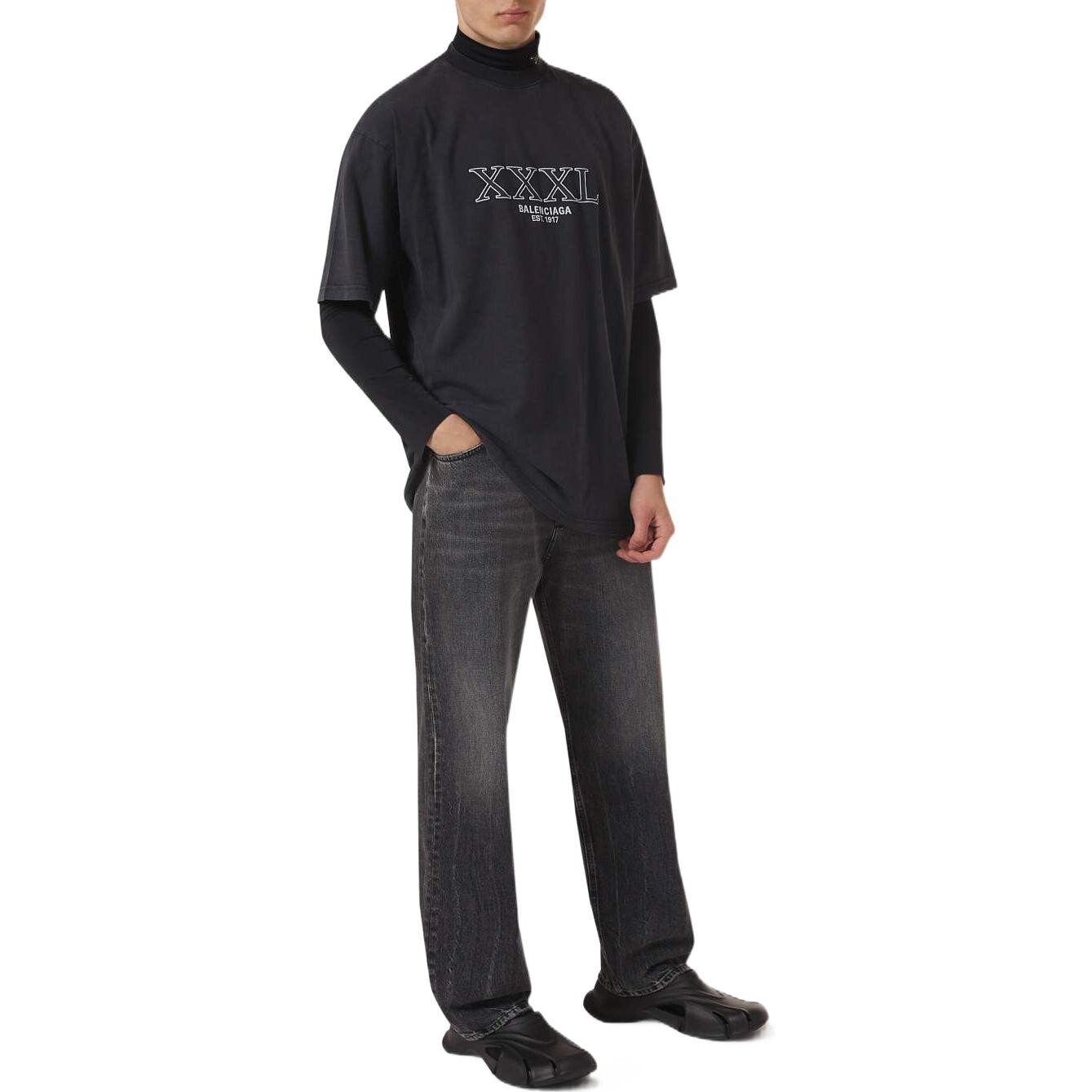 Футболка мужская Balenciaga Large Fit, черный — фото 4