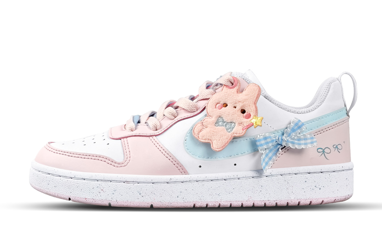 

Court Borough Stars Bunny противоскользящие низкие детские скейтерские кроссовки для подростков Nike, розовый