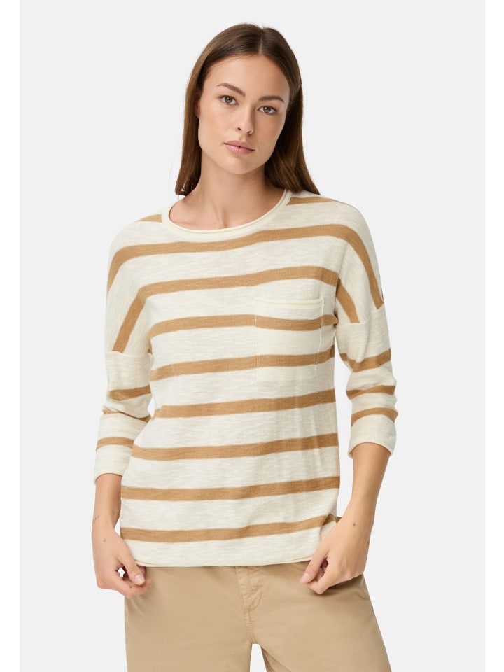 

Свободный трикотажный свитер с рукавами 3/4 в кремово-белом цвете Camel Active