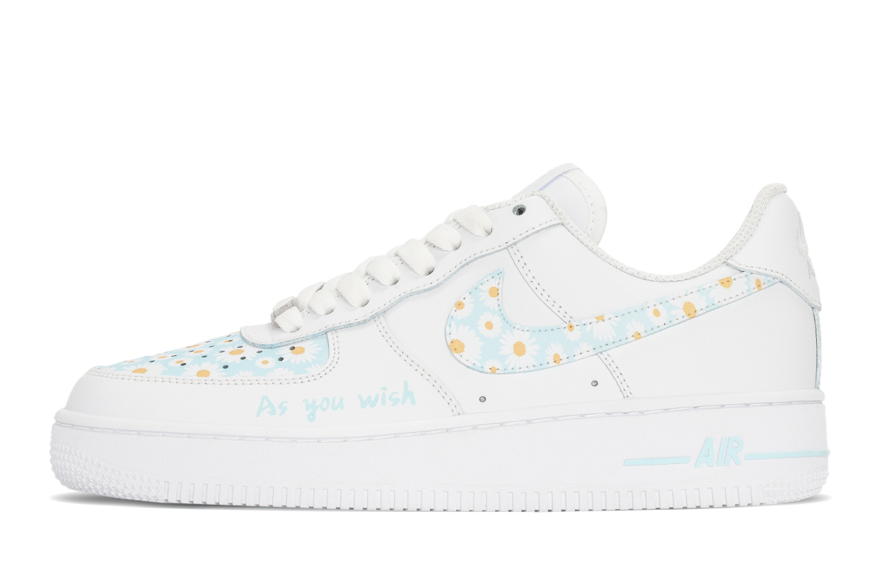 

Кроссовки Air Force 1 Flower Filled Hall с низким верхом для скейтбординга для детей и подростков Nike, белый/синий