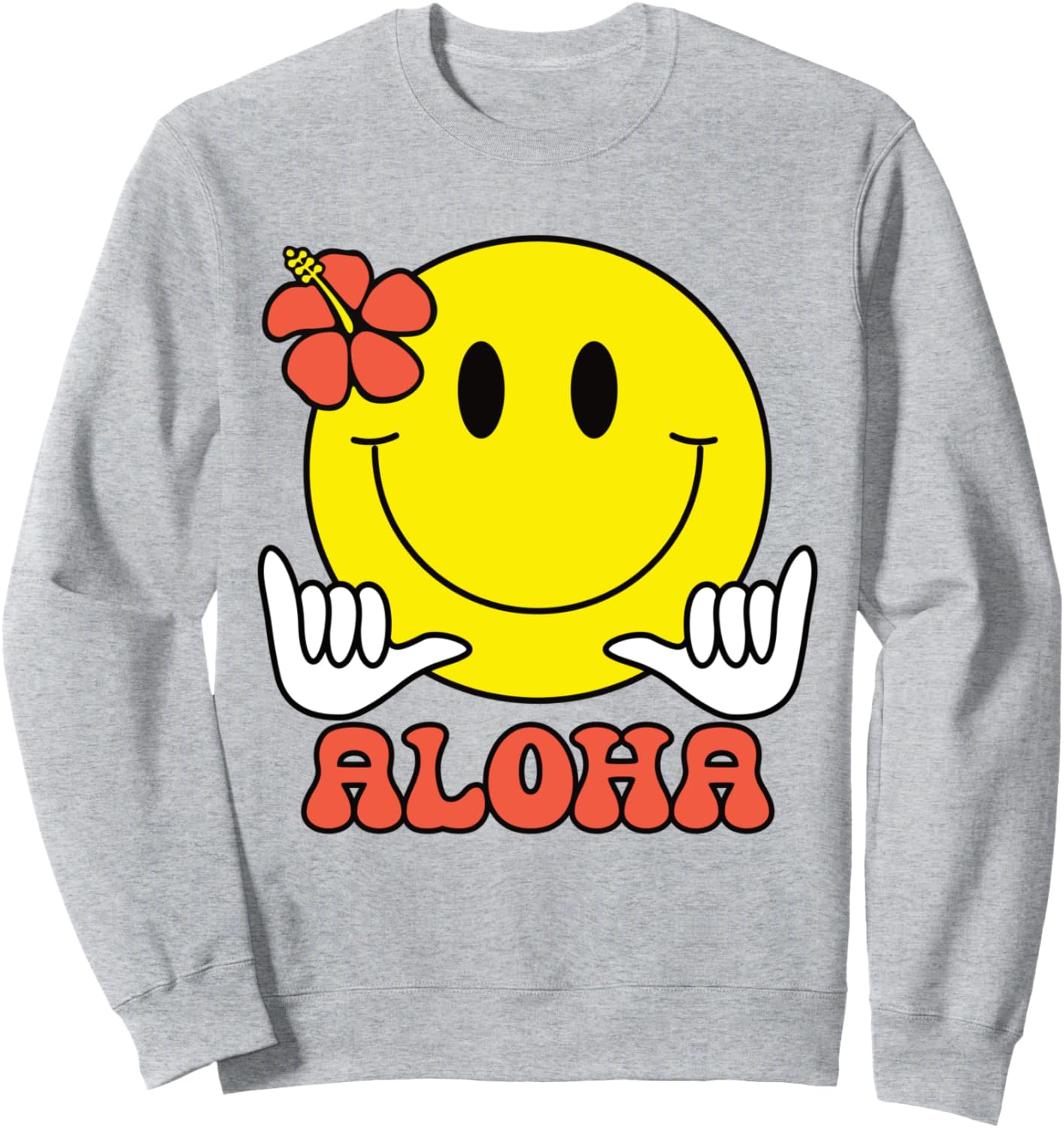 

Детская футболка-толстовка для девочек Алоха с милым гавайским лицом, жестом Шака и изображением гибискуса, серая Cute 80S Smile Happy Tee, Серый, Детская футболка-толстовка для девочек Алоха с милым гавайским лицом, жестом Шака и изображением гибискуса, 