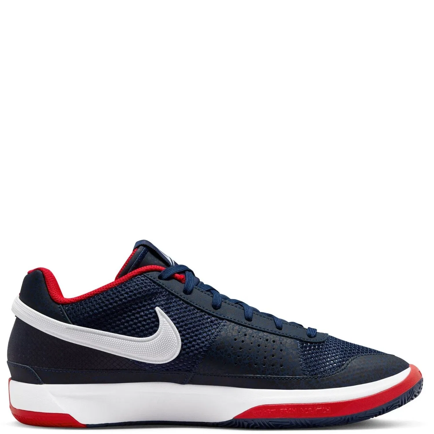 Кроссовки Nike JA 1 FQ4796-403, темно-синие с белыми шнурками, баскетбольные, SHOP270 — фото 2