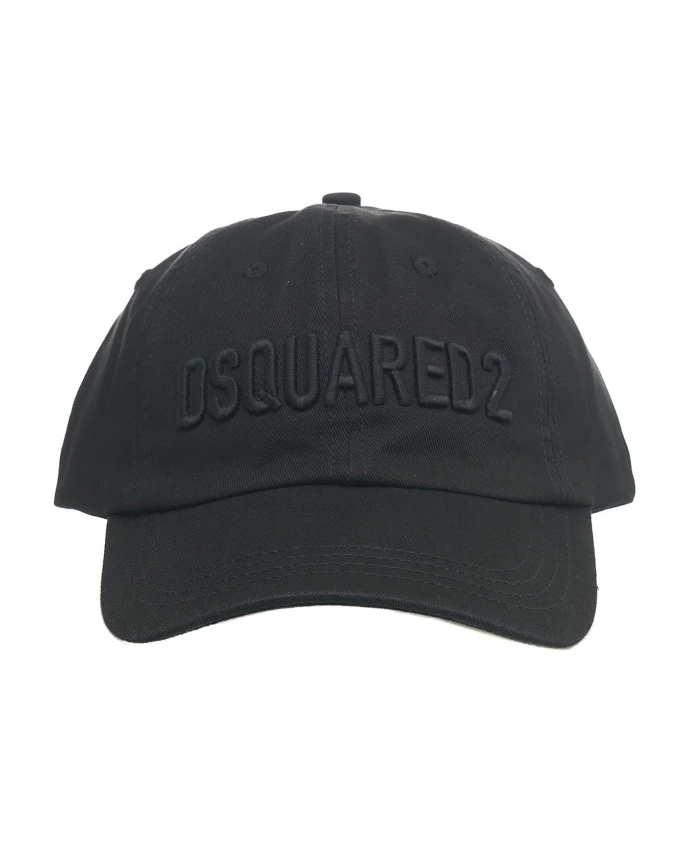 

Бейсболка с вышивкой логотипа и разрушенными участками Dsquared2, черный