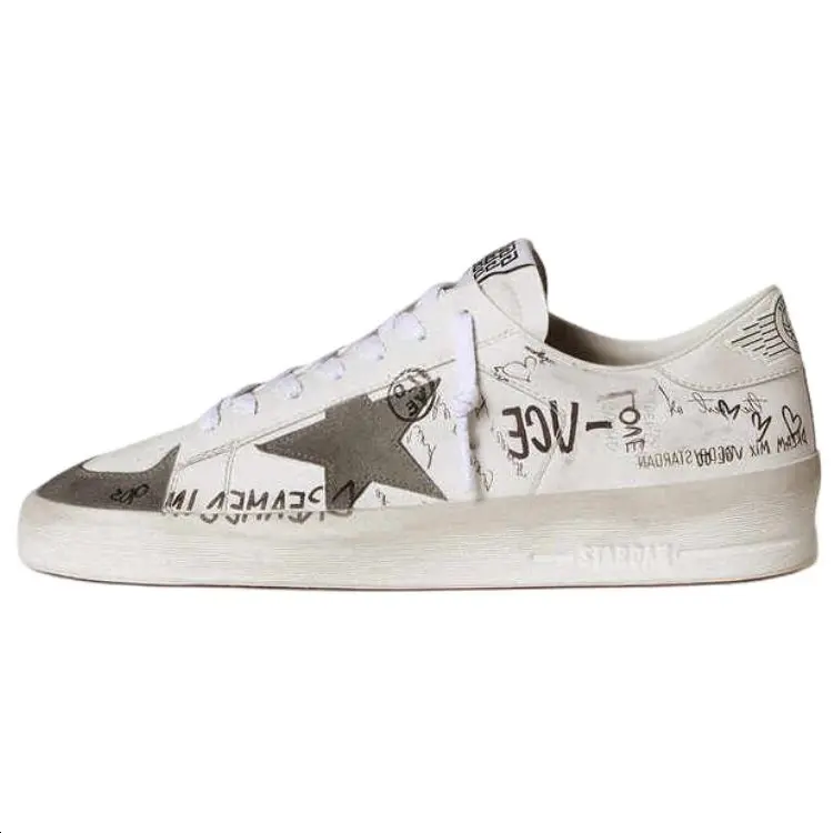 

Golden Goose Стардан Лоу Топ Скейтборд обувь мужские белые, цвет White