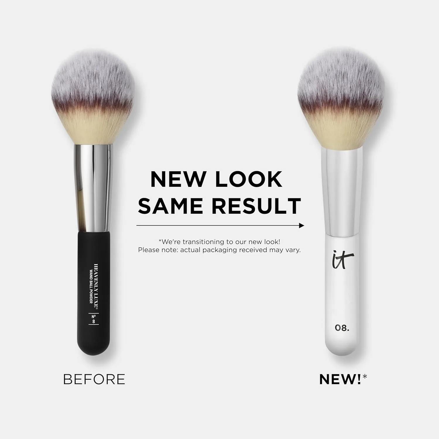 Кисть для пудры IT Cosmetics Heavenly Luxe Wand Ball Powder Brush #8 - для нанесения пудры и тональной основы - идеально ровное и безупречное нанесение - мягкие щетинки, Black — фото 2