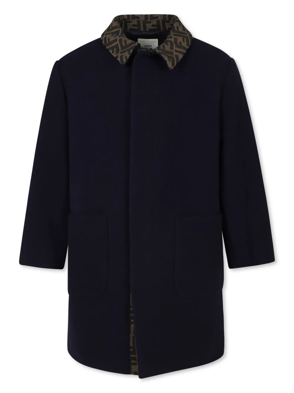 

Пальто с логотипом FF FENDI KIDS, синий