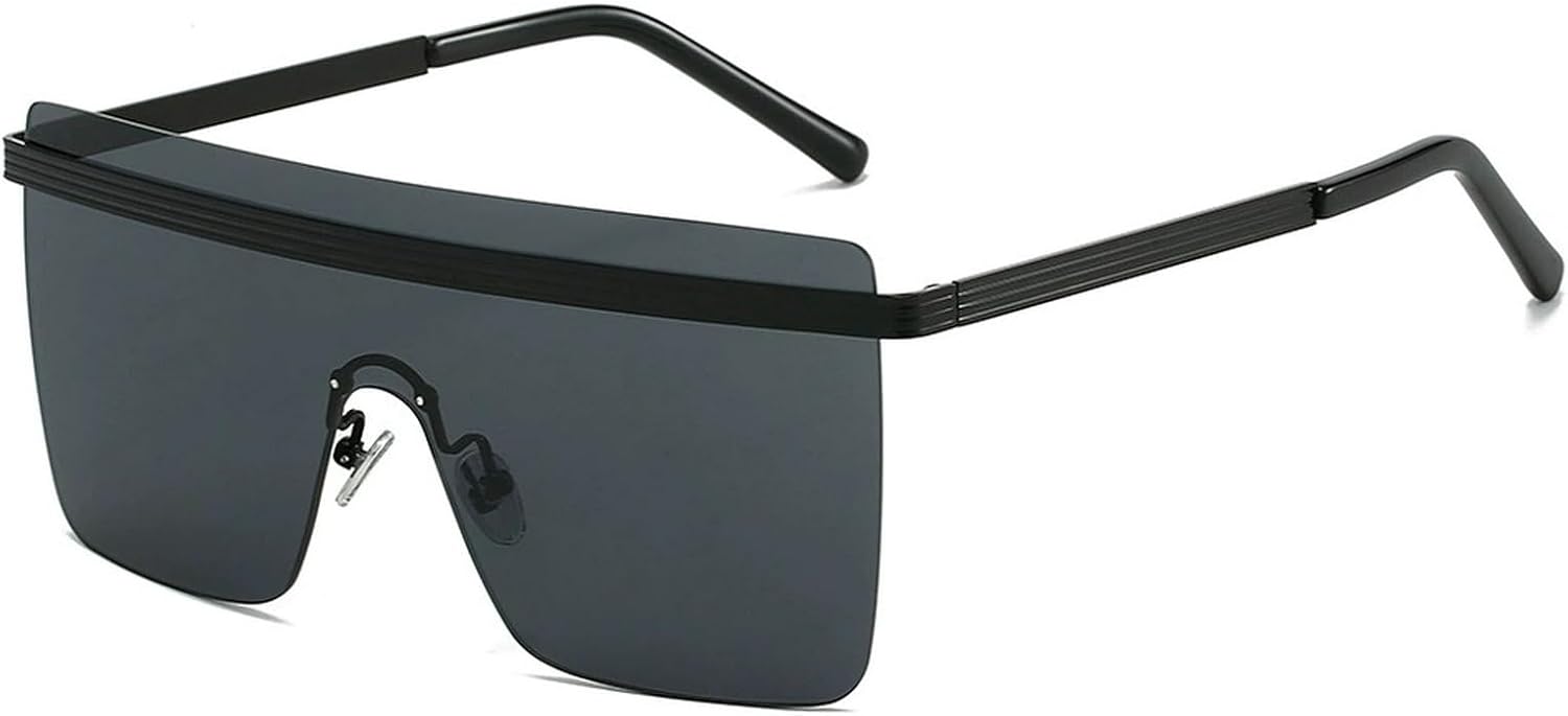 

Большие квадратные солнцезащитные очки для женщин и мужчин, модные крупные очки с плоской верхней частью, защита от УФ-излучения UV400, большие солнцезащитные очки 2025 mincl, C5