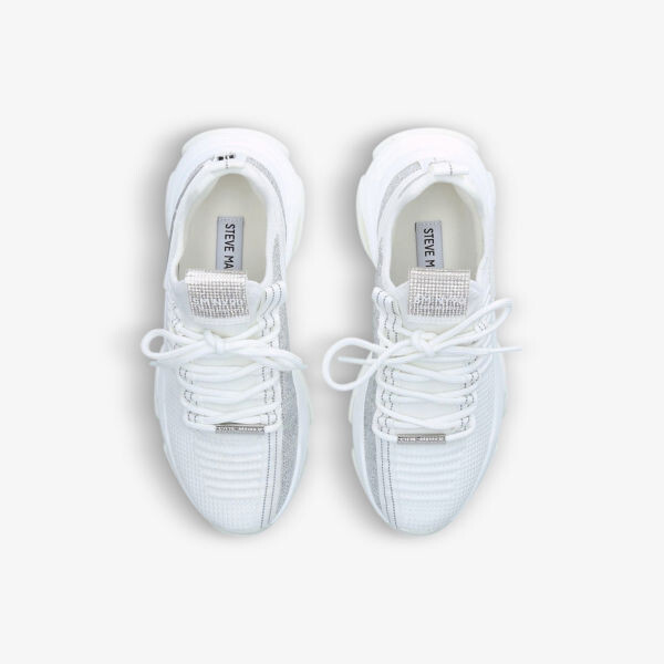 Трикотажные кроссовки Maxilla-R, украшенные стразами Steve Madden, белый — фото 3