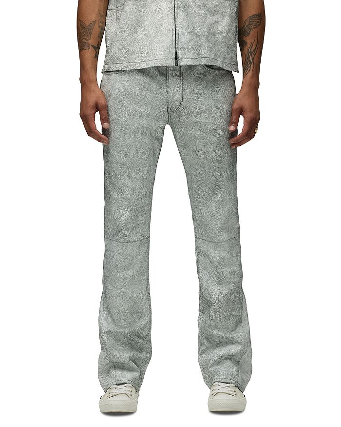 

Кожаные брюки Walker Kick Flare Hudson, белый