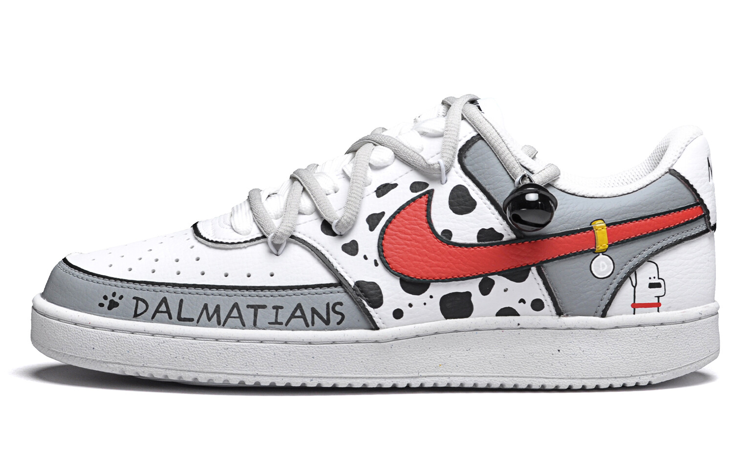 

Кроссовки Nike Court Vision 1 Skateboarding Shoes Men Low-top Black/White/Red, черный/белый