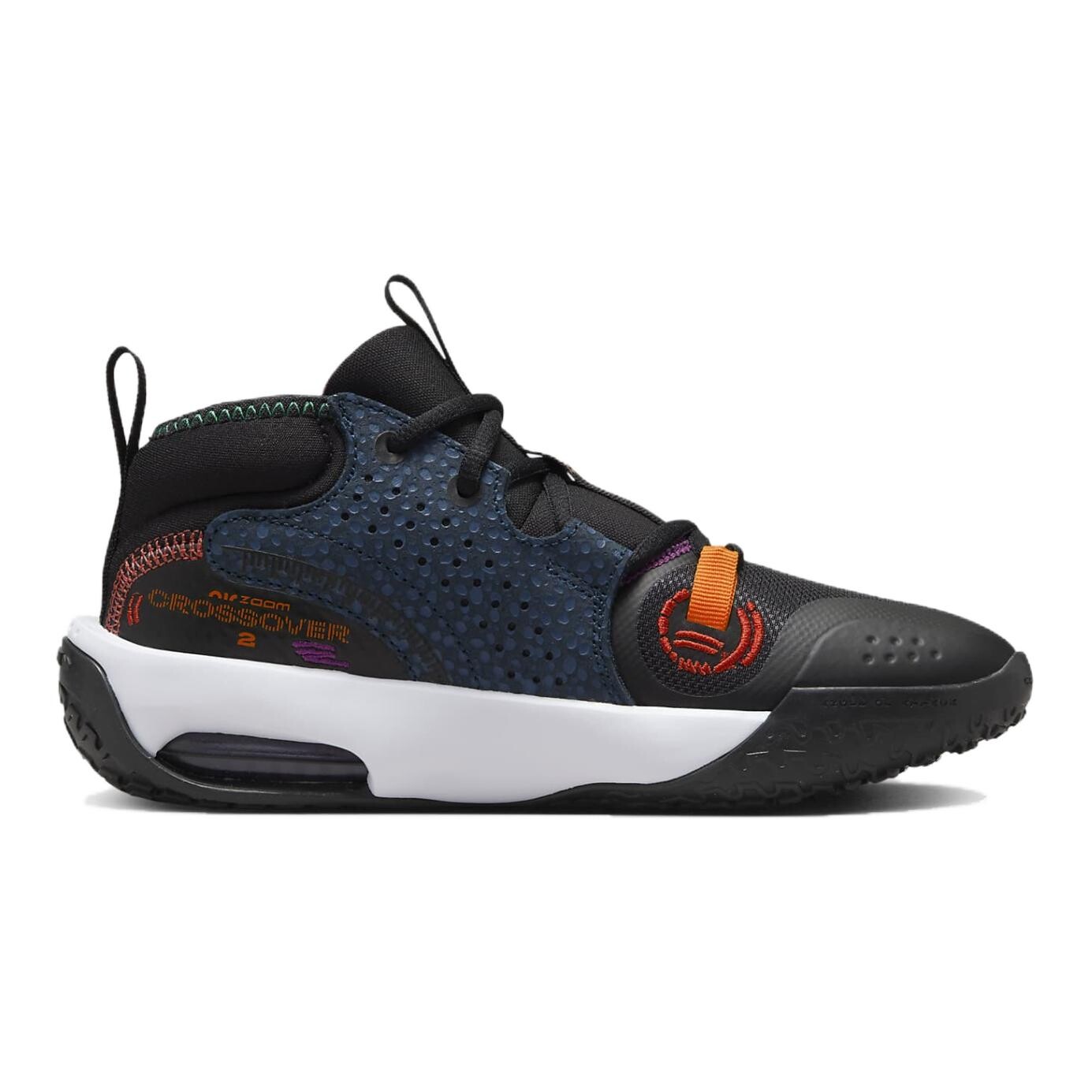 Баскетбольные кроссовки Air Zoom Crossover Kids GS Mid-top, черные/синие/белые Nike, черный/темно-синий — фото 2
