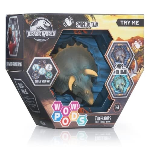 

Светодиодная фигурка Wow Gear POD Triceratops Jurassic World Sound