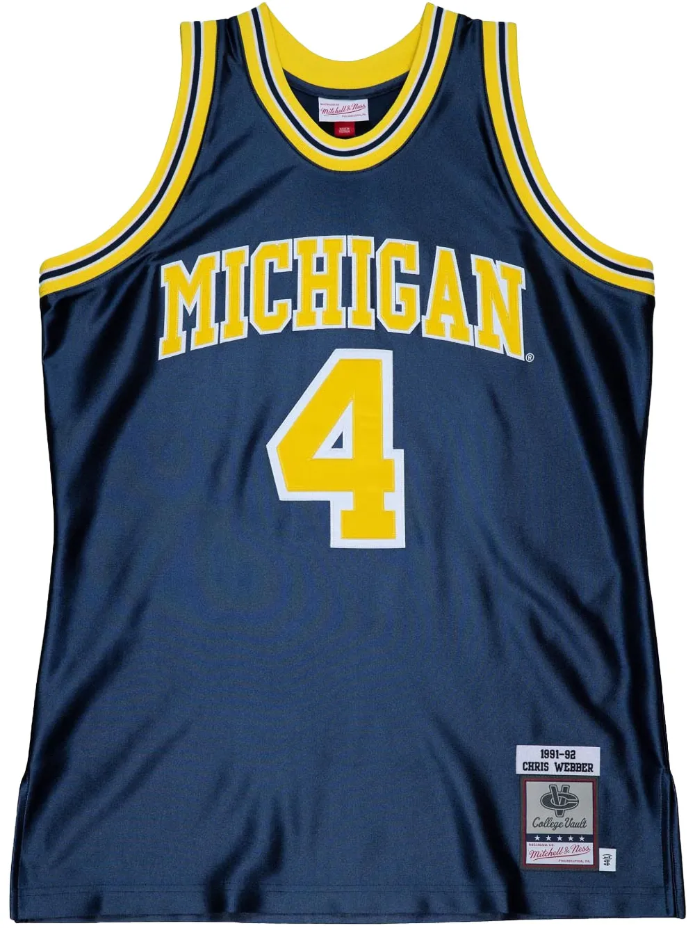 

Топ 1991/92 Chris Webber Michigan Wolverines Alumni Authentic Mitchell & Ness, синий