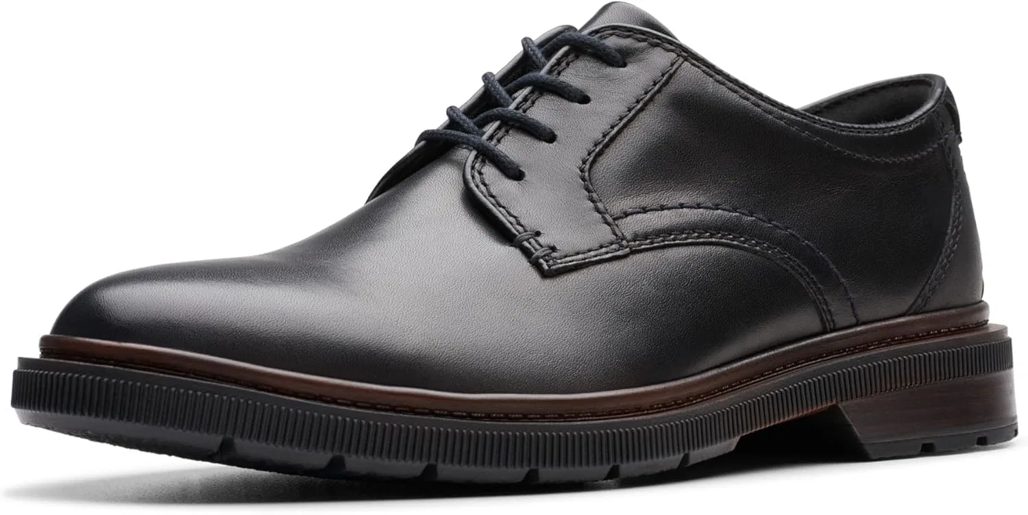 Мужские туфли Clarks Howard Over, Black Leather