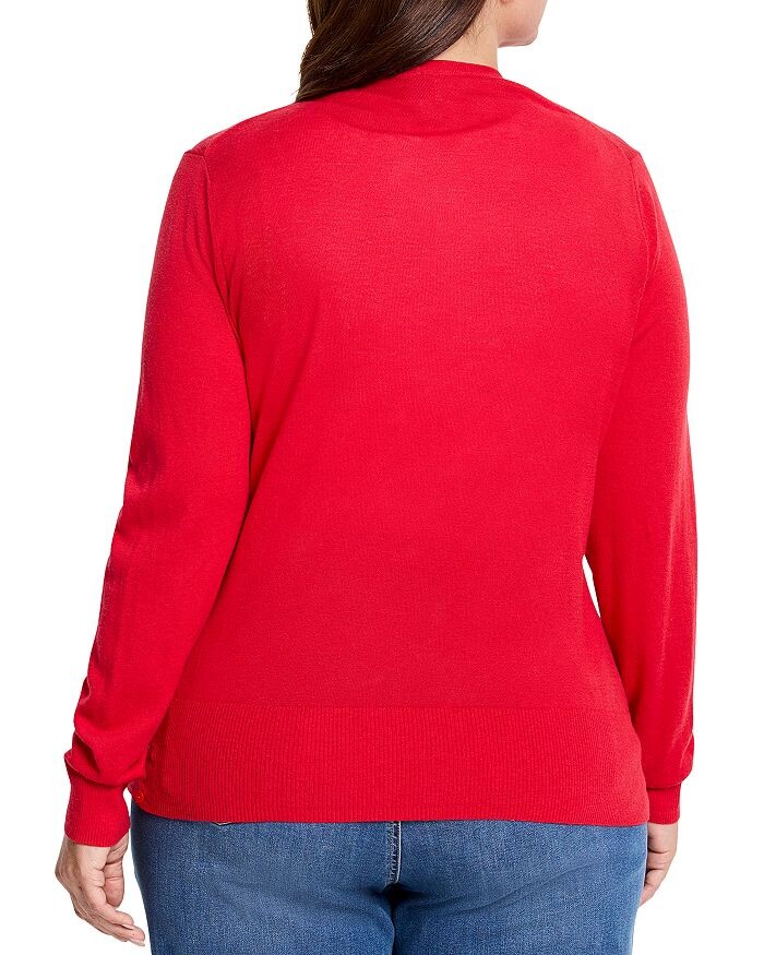 

NIC+ZOE Плюс Всесезонный четырехсторонний кардиган-свитер NIC+ZOE Plus, красный