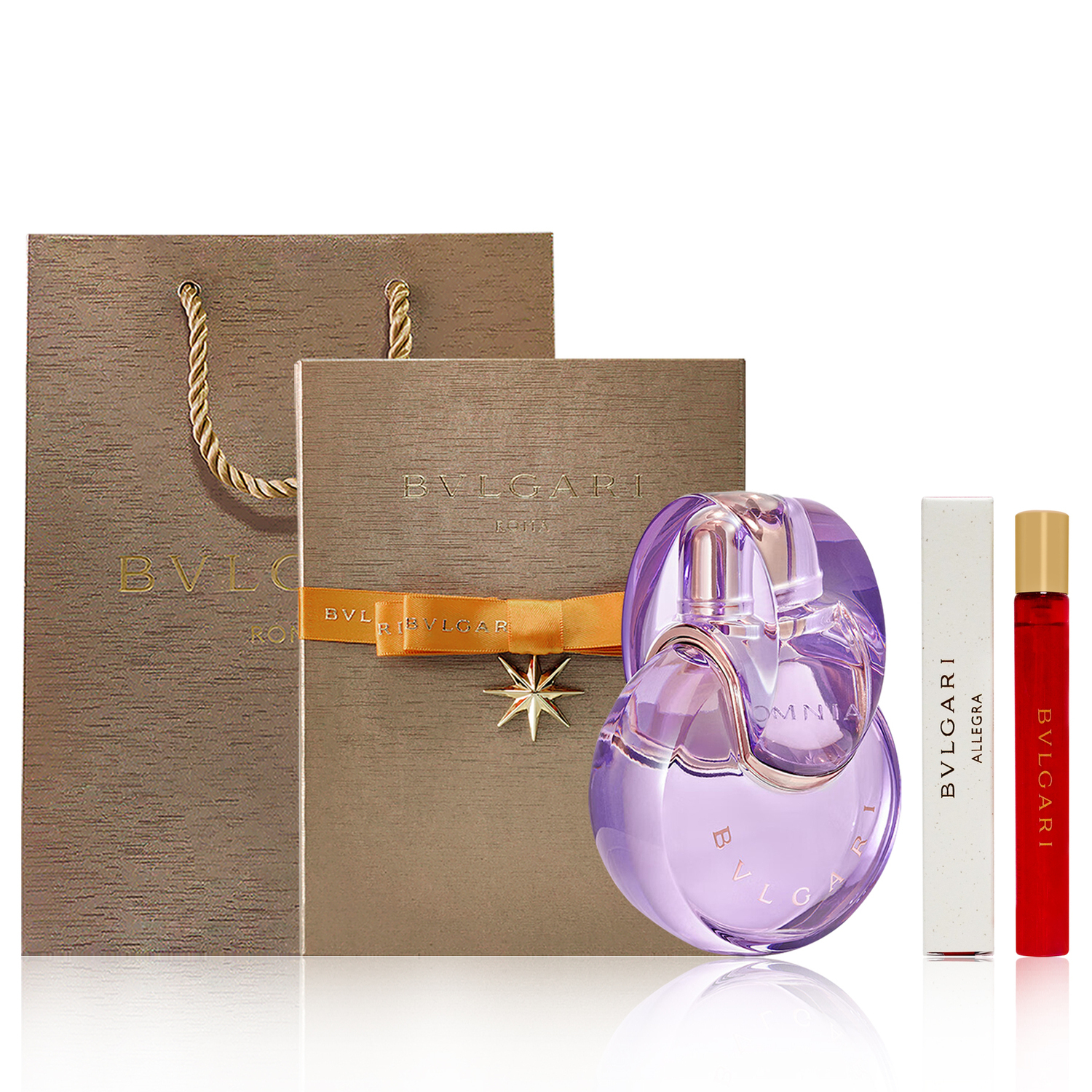 Парфюмерный набор Bvlgari: парфюмированная вода Amethyst, 50 мл + набор пробников Floral Love Song, 10 мл — фото 2