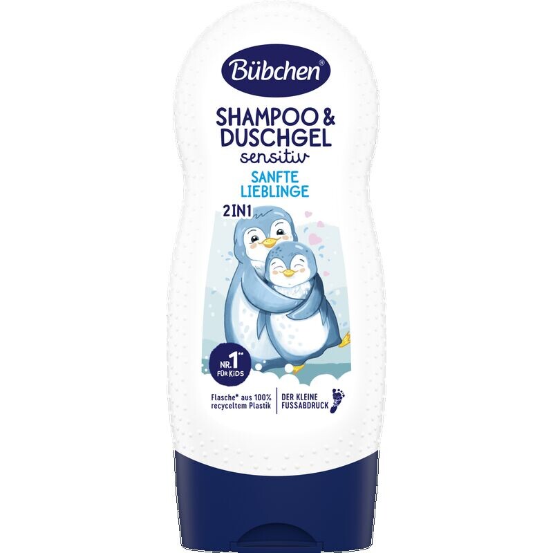 

Шампунь и гель для душа Sensitive 2в1 Gentle Favorites Bübchen, 230 ml