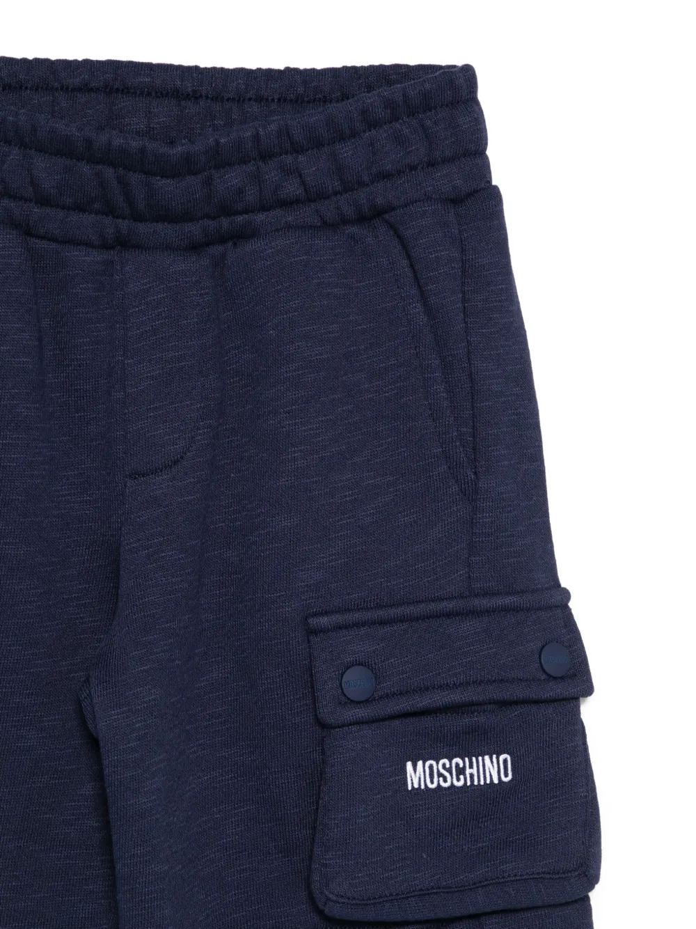 Трикотажный костюм с графическим принтом Moschino Kids, синий — фото 3