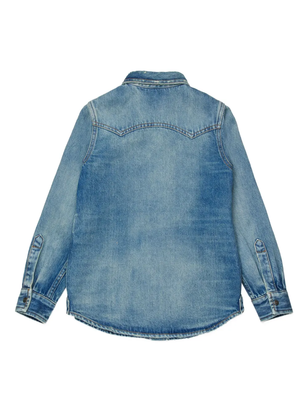 Рубашка с карманом на пуговицах Diesel Kids, синий — фото 2