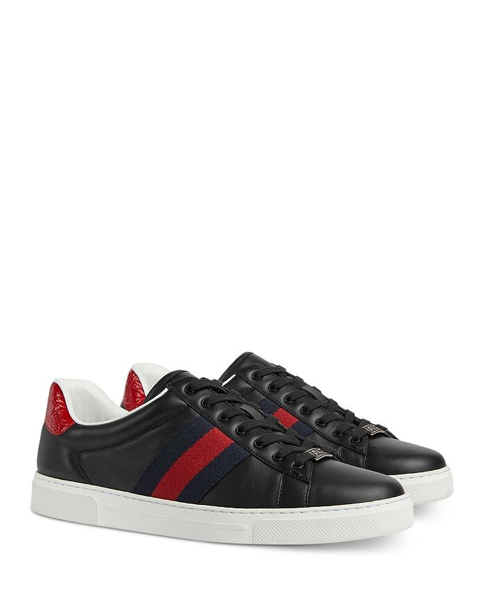 Gucci Мужские кожаные кроссовки Gucci Ace, мультиколор — фото 3