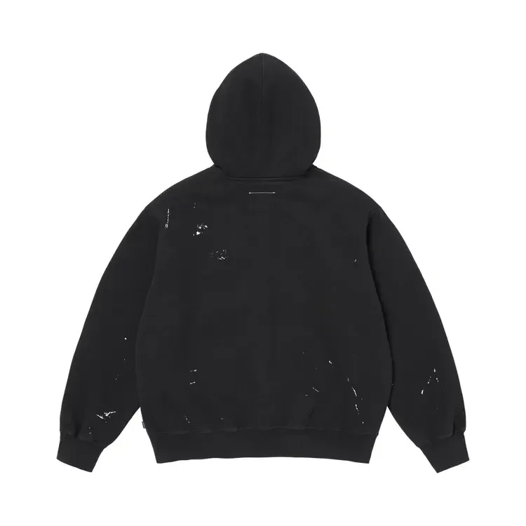 Толстовка Supreme x MM6 Maison Margiela с логотипом в виде коробки и застежкой-молнией, черная — фото 2