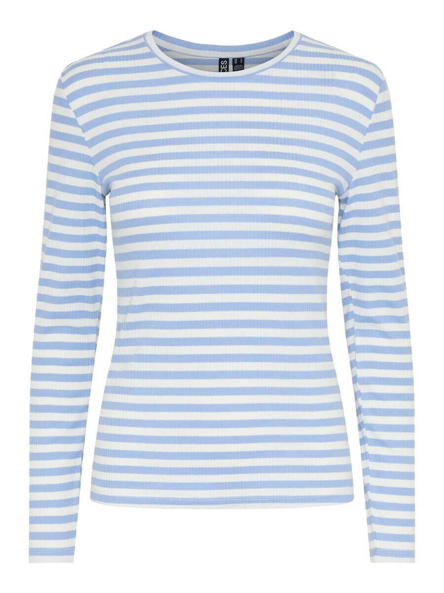 

Лонгслив PIECES Shirt RUKA, цвет light blue/white