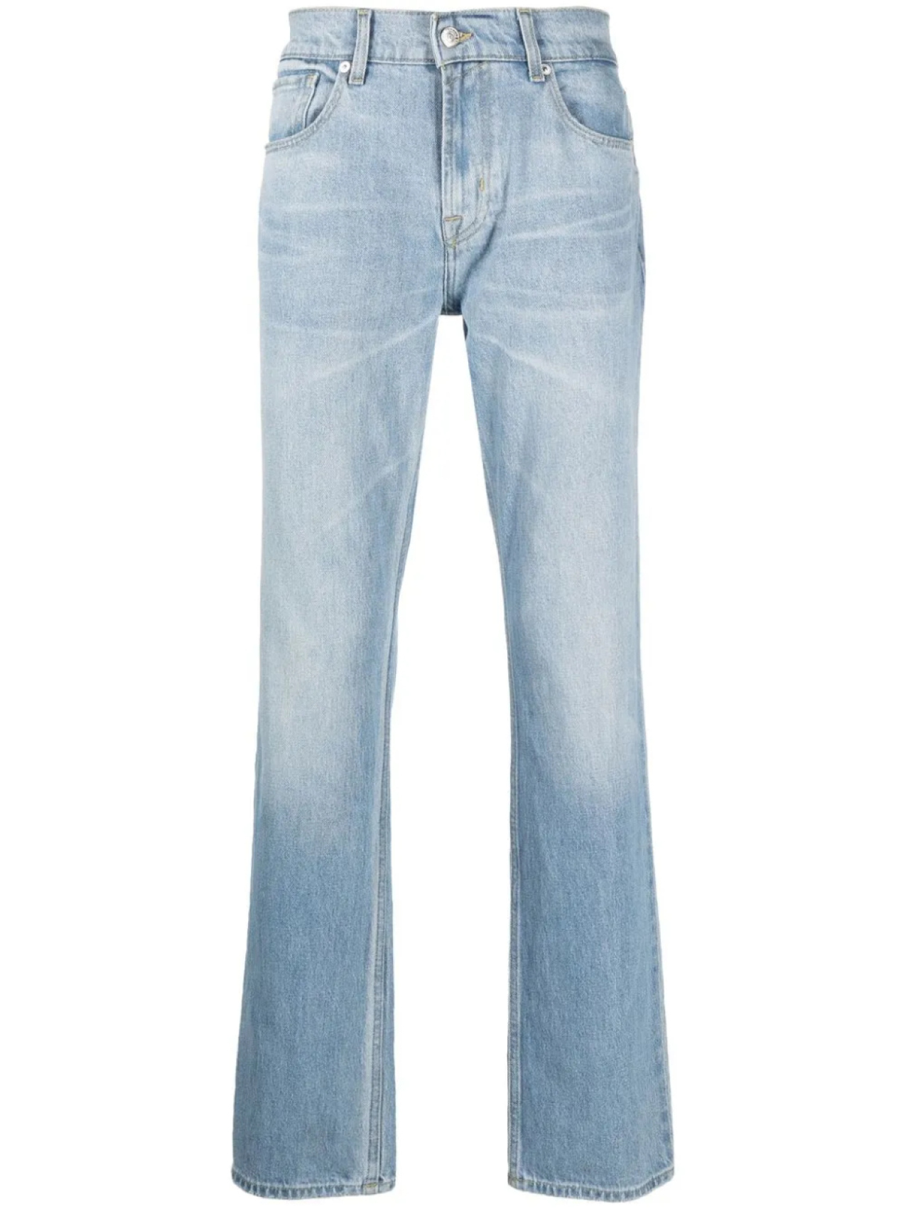 

7 For All Mankind джинсы с эффектом потертости, синий