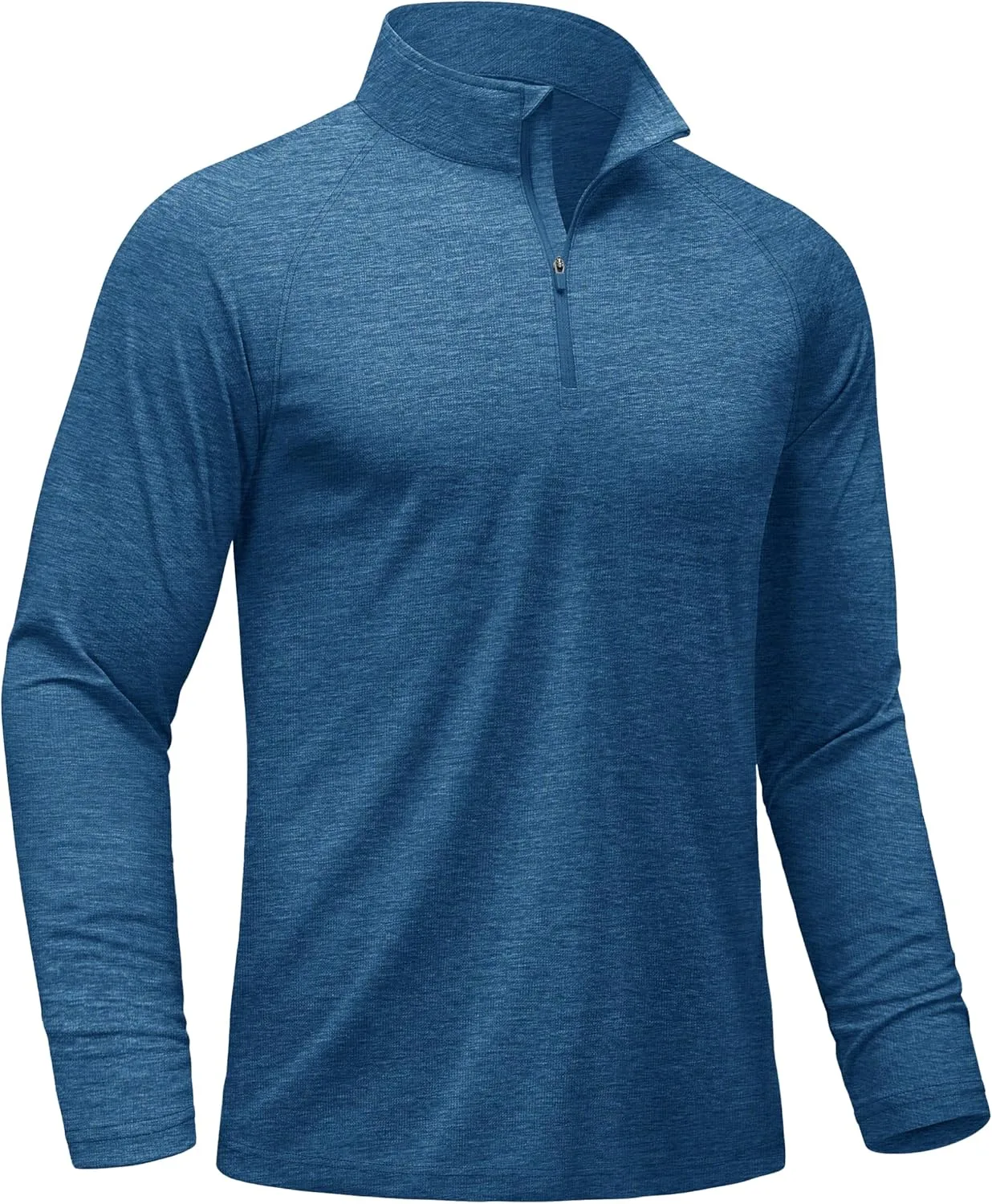 

Мужская футболка с длинным рукавом и молнией на четверть, легкая и дышащая, для бега, гольфа и тренировок MAGCOMSEN