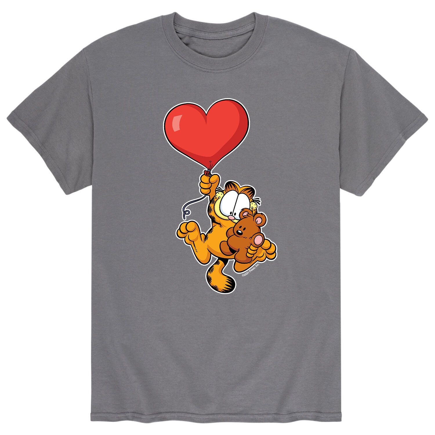 

Мужская футболка с воздушным шаром Garfield Heart Licensed Character