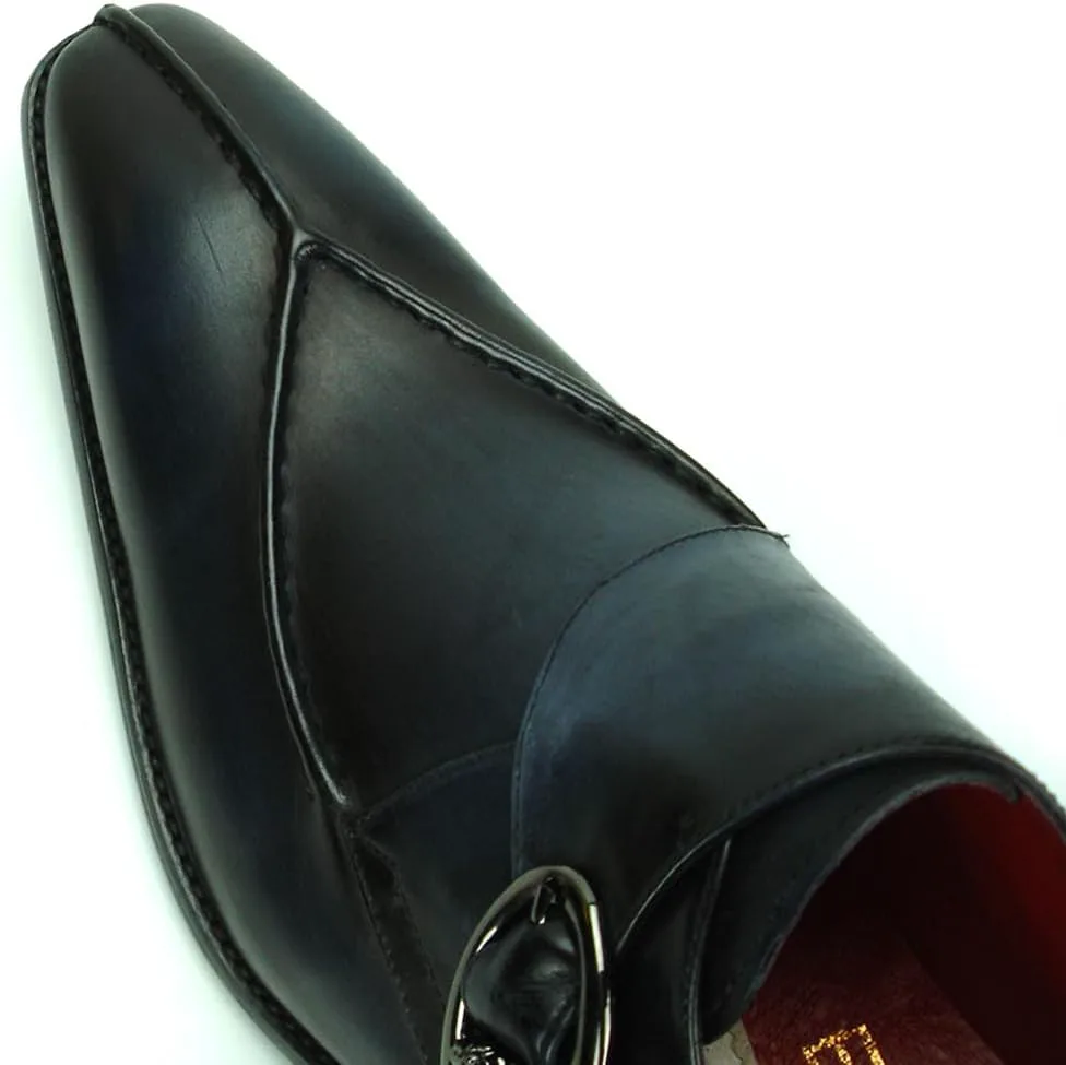 Лоферы FI-8712 Genuine Leather Side Buckle Fiesso by Aurelio Garcia, черный