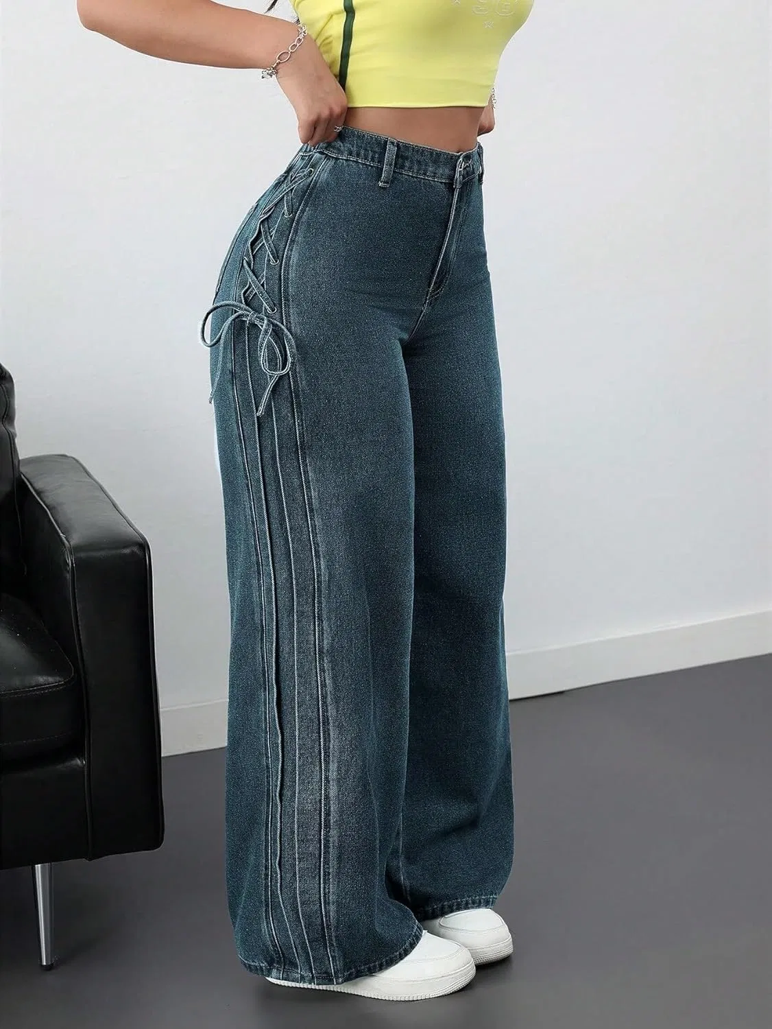 Джинсы свободного кроя Women's Legendary Mid Rise Jean Loose Fit, Dark Wash — фото 4