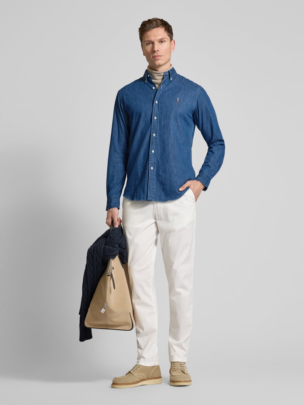 

Повседневная рубашка с вышитыми этикетками Polo Ralph Lauren