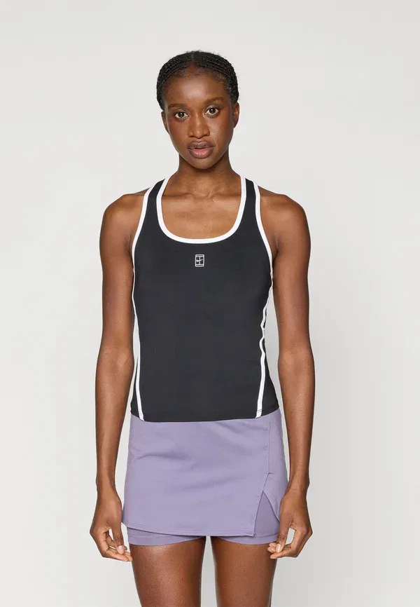 Топ теннисный Nikecourt Advantage Tank Novelty Top Nike Performance, черный/белый