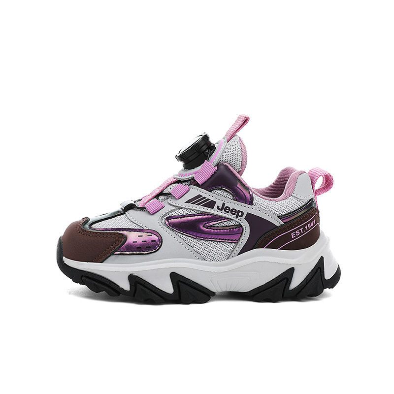 

Jeep Беговые кроссовки Running Collection с амортизацией, износостойкие, дышащие, низкие, серые, ярко-фиолетовые, для детей