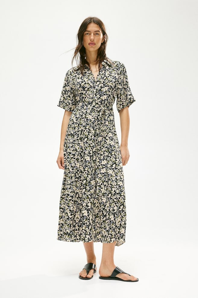 

Платье блузка с поясом H&M, черный