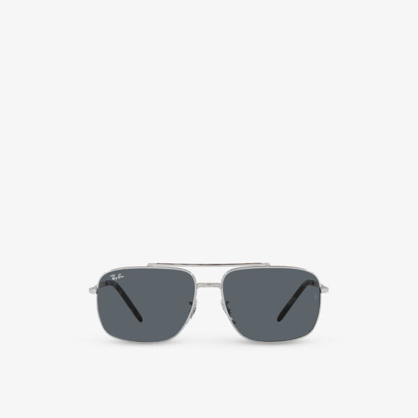 

RB3796 солнцезащитные очки в металлической оправе-подушке Ray-Ban, серебряный