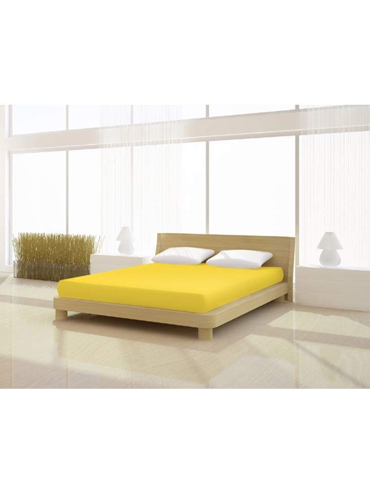 

Простыня на подгонке MrSandman Full Elastan de luxe 140 160 x 200 220 cm, цвет citrone