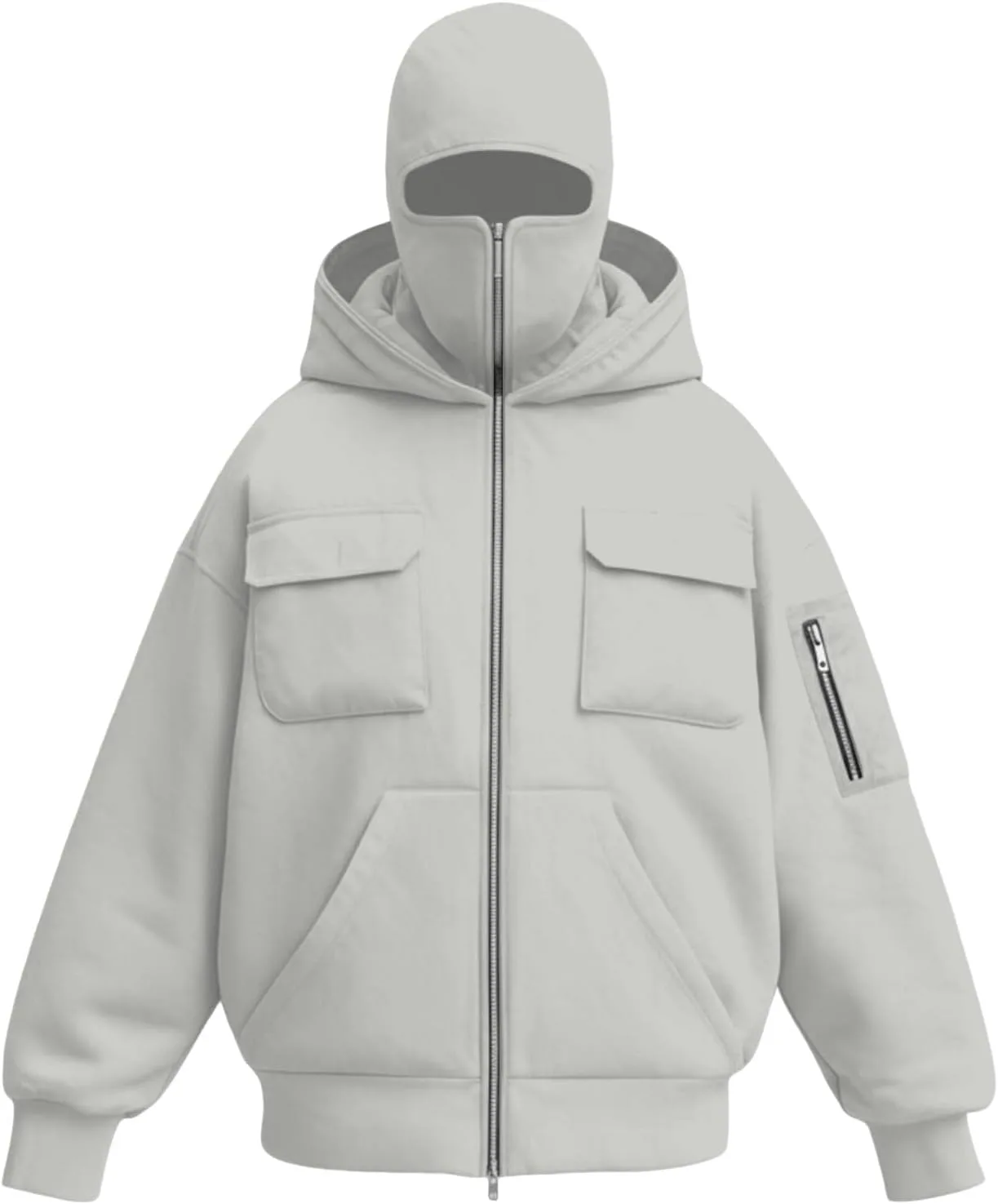 Толстовка с капюшоном Zip Up для мужчин с маской — фото 2