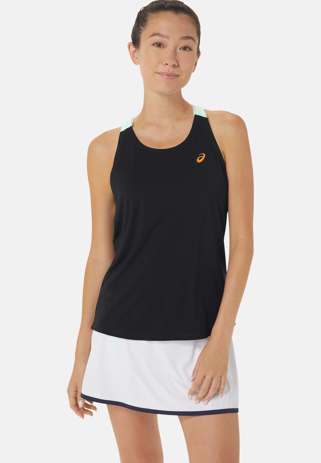 

Топ WOMEN COURT TANK ASICS, цвет performance black mint tint